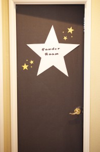 A Star Is Born Hollywood baby Shower Powder room