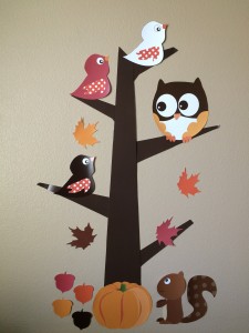 Fall Owl Baby Shower Tree