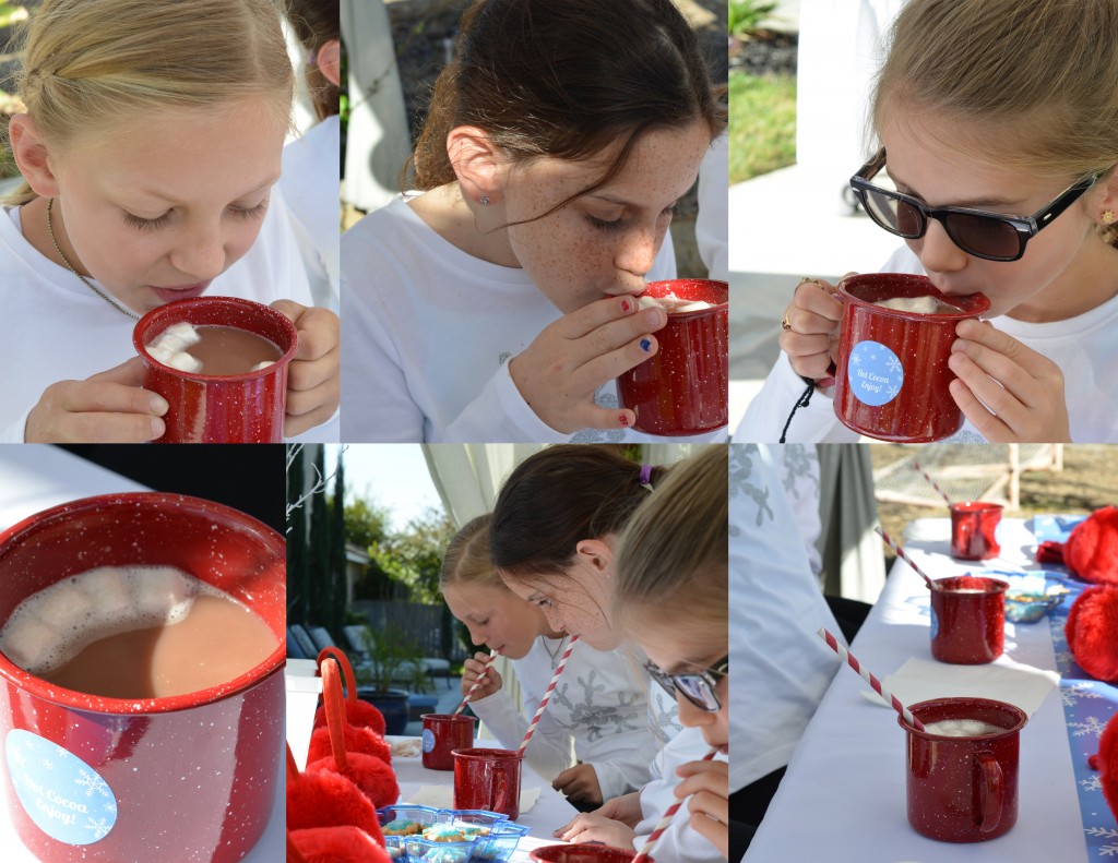 Snowflake Party - Drinking Hot Cocoa