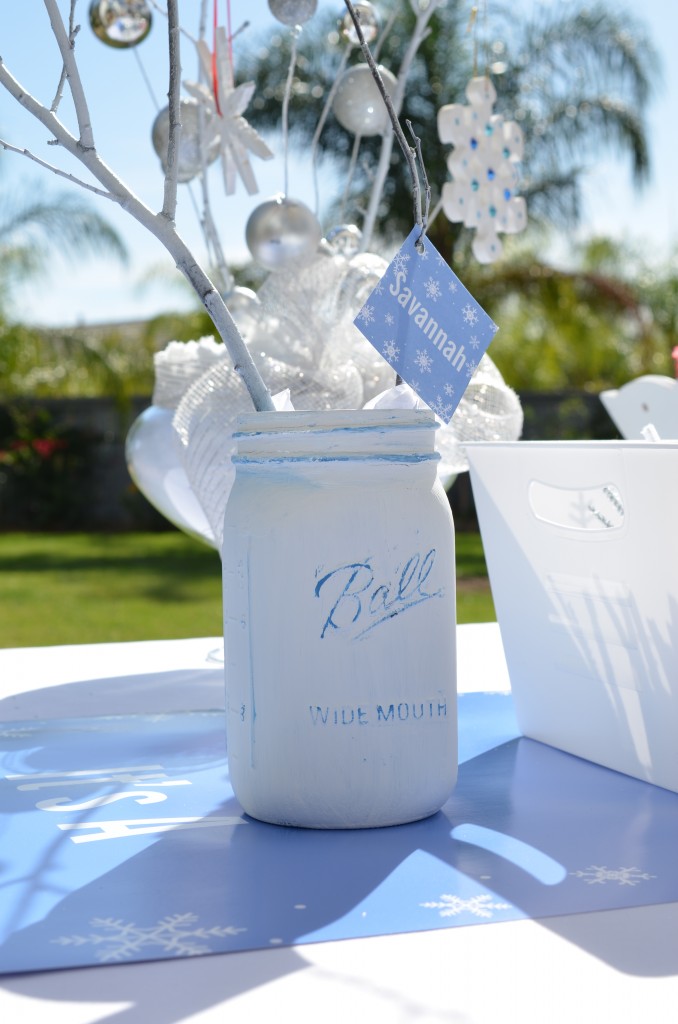 Snowflake Party - Mason Jar Centerpiece