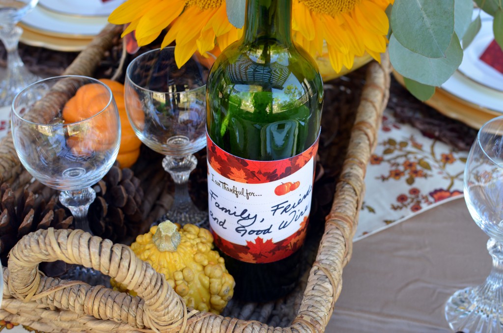 Give Thanks - Wine Bottle Idea