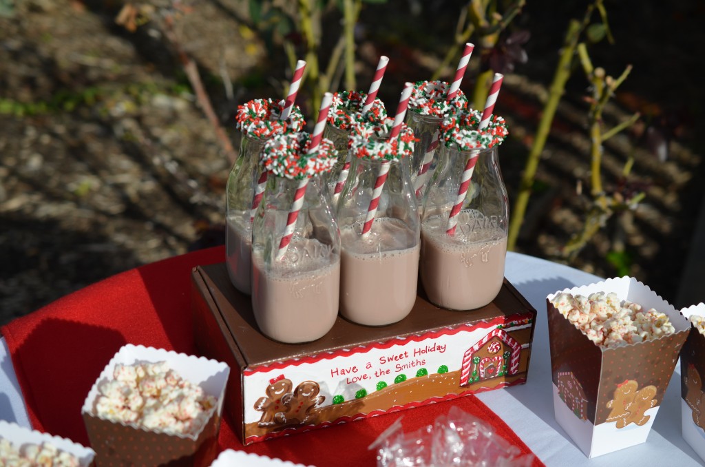 gingerbread party-milk jars