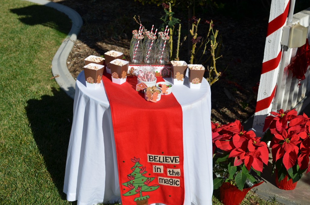 gingerbread party - snack table