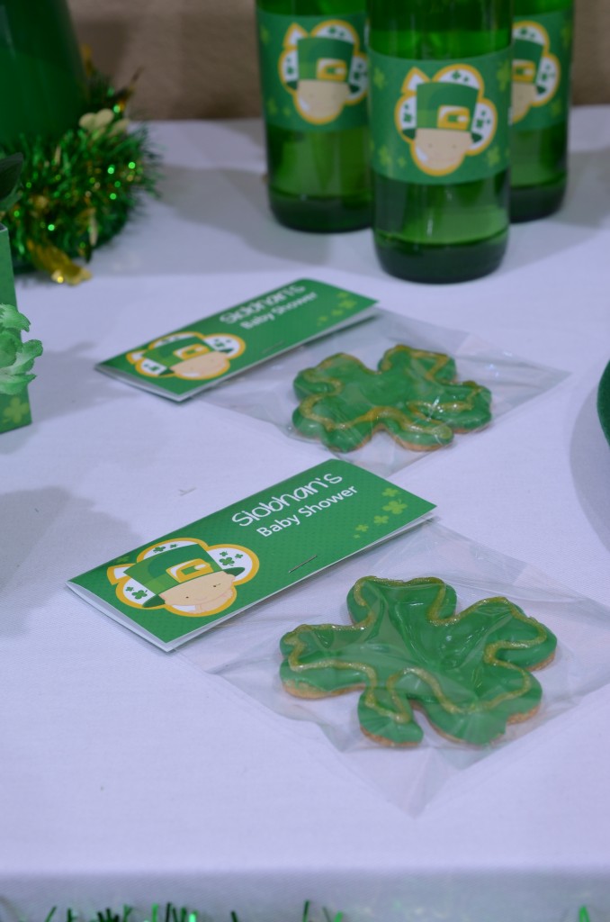 st patricks baby shower bag toppers with cookies