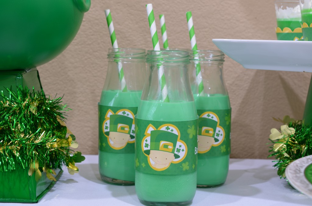 st patricks baby shower irish milk shake