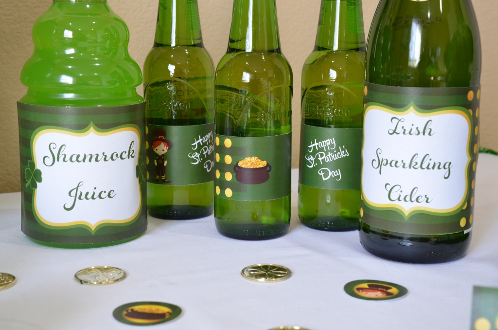 st patricks day printable beverage wraps