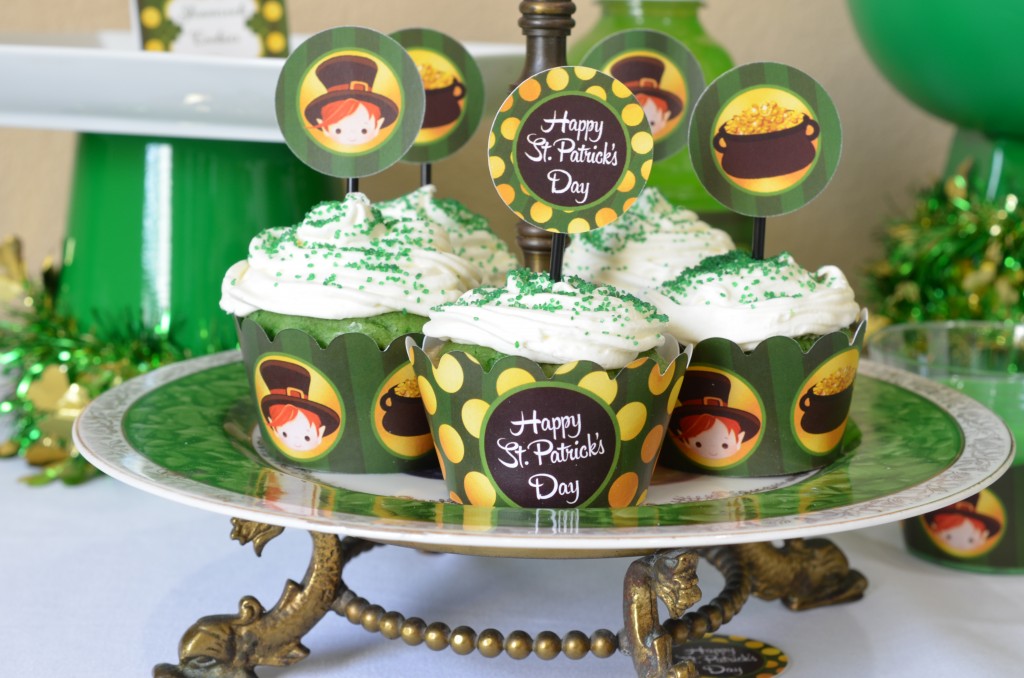 st patricks day printable cupcake toppers