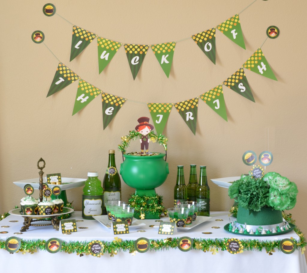 st patricks day printable full table