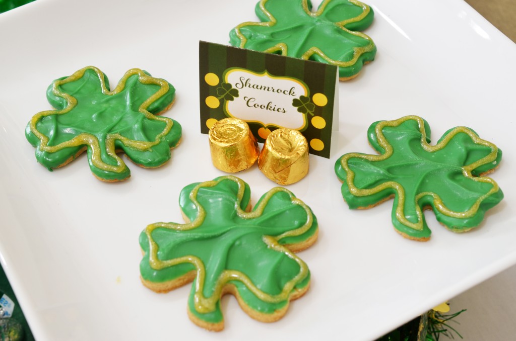 st patricks day printable shamrock cookies