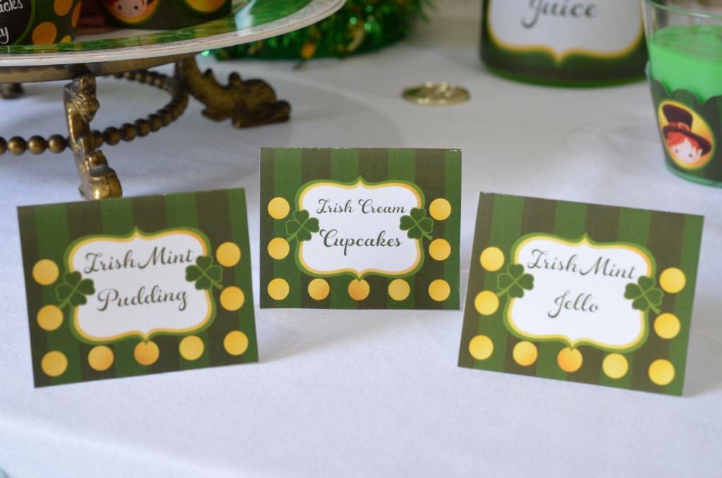 st patricks day printable table tents