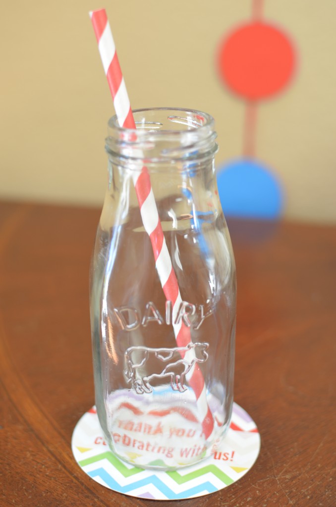 table confetti used as a coaster