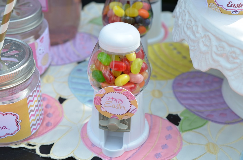 easter party jelly belly in gumball machines