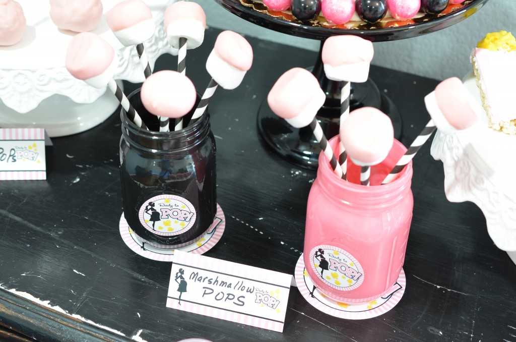 Ready To Pop Baby Shower Pink Mason Jars with Marshmallow POPS