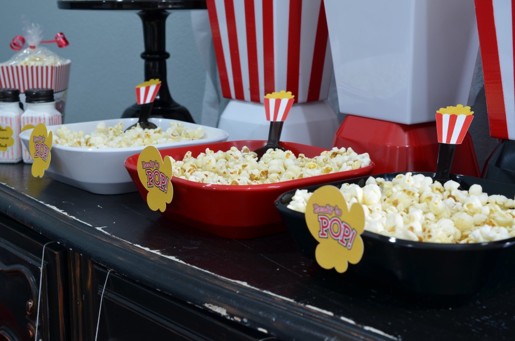 Ready To Pop Baby Shower Red - popcorn display