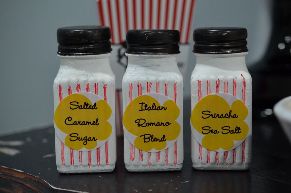 Ready To Pop Baby Shower Red - upclose seasoning shakers with custom sticker