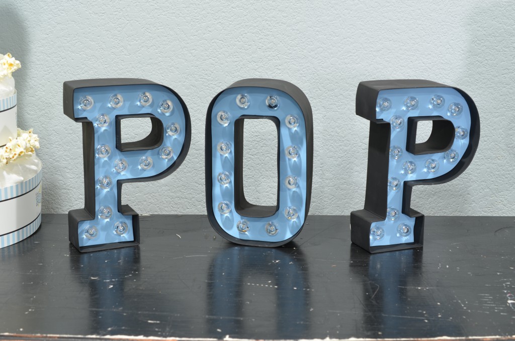 Ready To Pop Blue POP letters custom painted