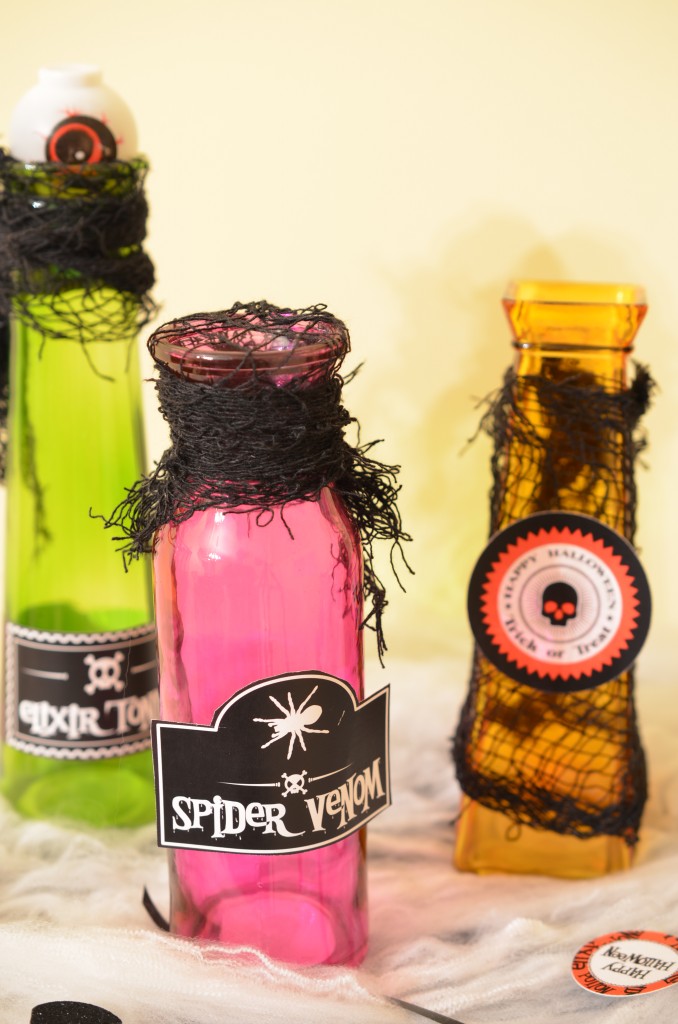 Halloween Party poison bottles