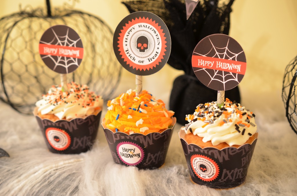 Halloween Party trio of cupcakes