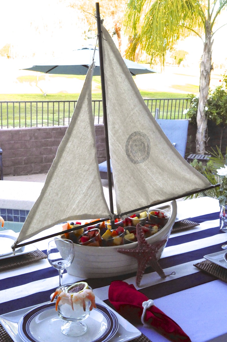 Nautical Birthday Party Sailboat Candles and Favors