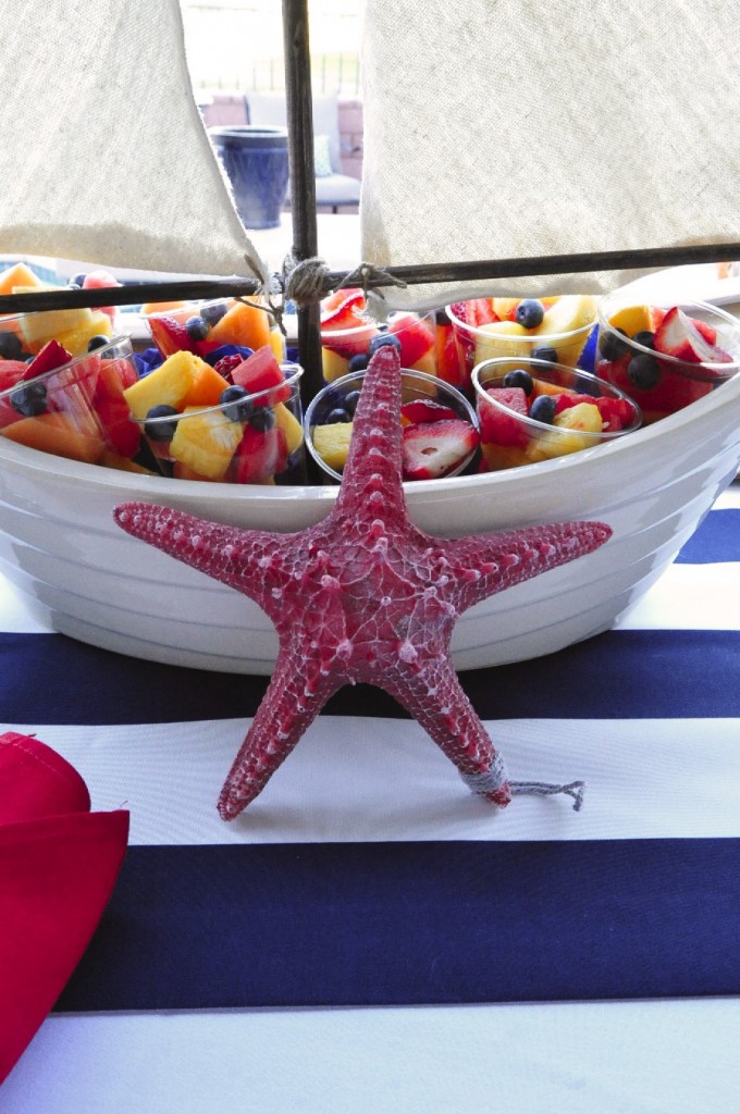 Nautical Birthday Party upclose fruit cups