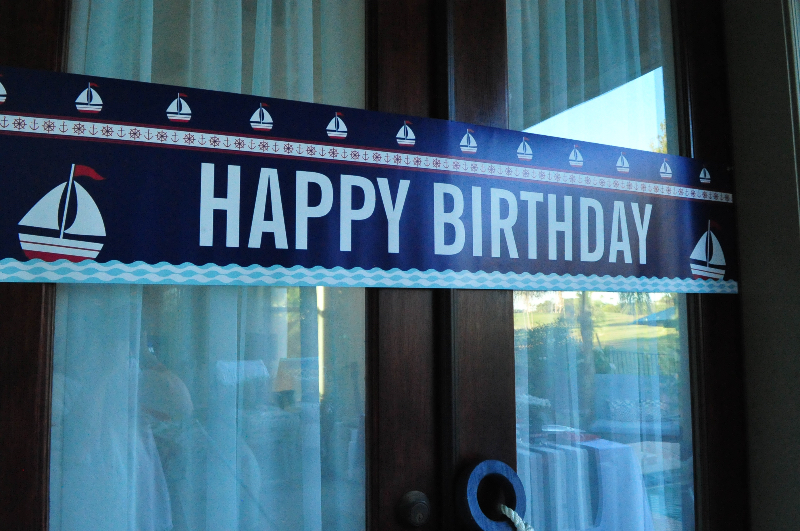 Nautical Birthday Party Personalized Banner