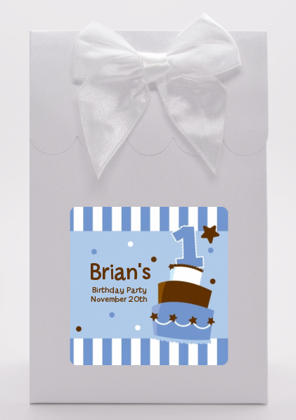 1st Birthday Topsy Turvy Blue Cake - Birthday Party Goodie Bags