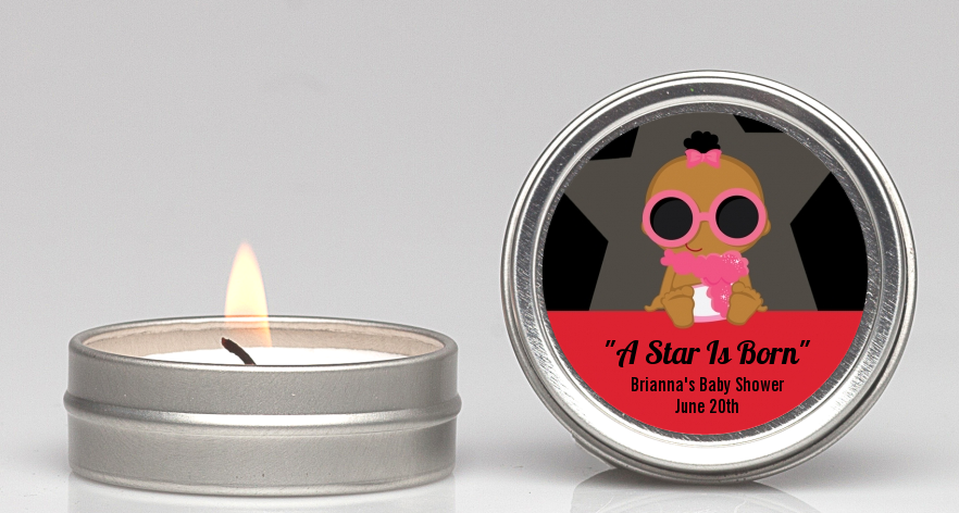  A Star Is Born!® Hollywood - Baby Shower Candle Favors Caucasian
