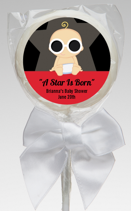  A Star Is Born Hollywood &reg; - Personalized Baby Shower Lollipop Favors Caucasian