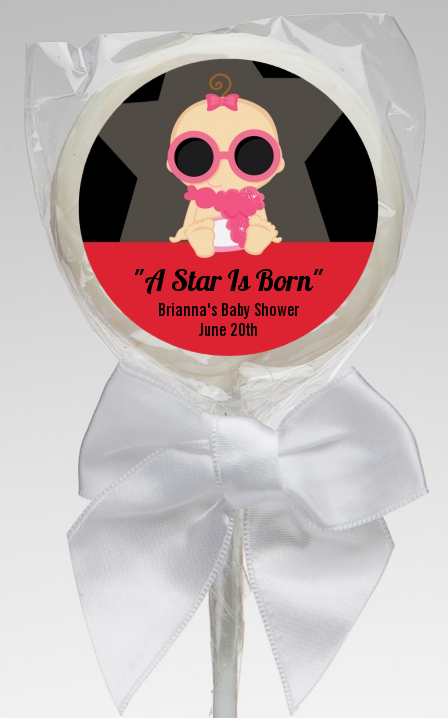  A Star Is Born Hollywood &reg; - Personalized Baby Shower Lollipop Favors Caucasian