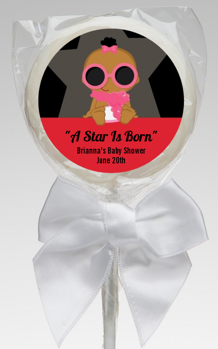  A Star Is Born Hollywood &reg; - Personalized Baby Shower Lollipop Favors Caucasian