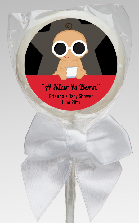  A Star Is Born Hollywood &reg; - Personalized Baby Shower Lollipop Favors Caucasian