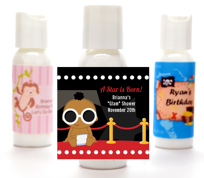  A Star Is Born Hollywood &reg; - Personalized Baby Shower Lotion Favors Caucasian