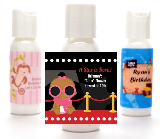  A Star Is Born Hollywood &reg; - Personalized Baby Shower Lotion Favors Caucasian