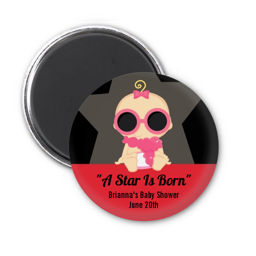  A Star Is Born Hollywood &reg; - Personalized Baby Shower Magnet Favors Caucasian