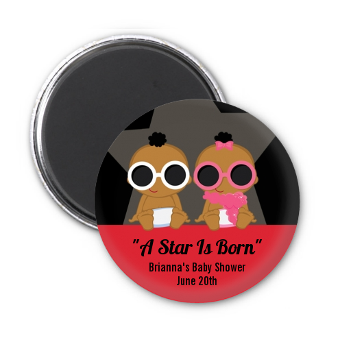  A Star Is Born!® Hollywood - Personalized Baby Shower Magnet Favors Caucasian