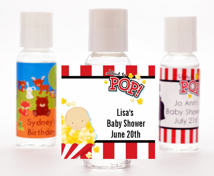  About To Pop &reg; - Personalized Baby Shower Hand Sanitizers Favors Asian