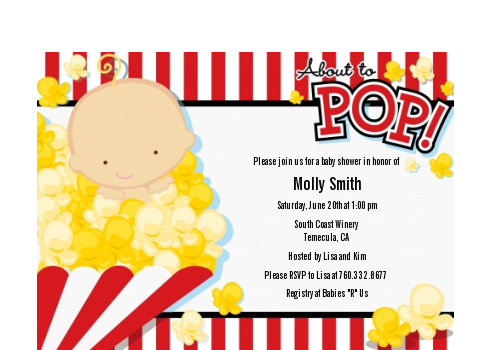  About To Pop &reg; - Baby Shower Petite Invitations African American