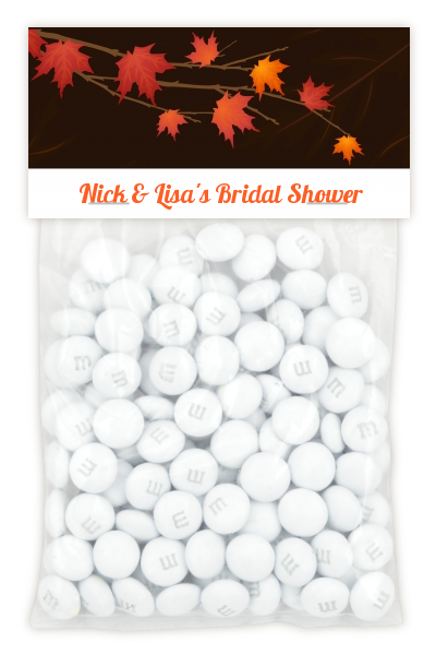 Autumn Leaves - Custom Bridal Shower Treat Bag Topper