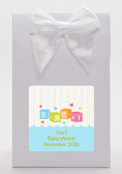 Baby Blocks Blue - Baby Shower Goodie Bags