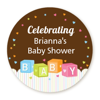  Baby Blocks - Personalized Baby Shower Table Confetti 