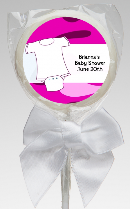  Baby Outfit Camouflage - Personalized Baby Shower Lollipop Favors Blue