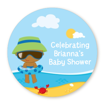  Beach Baby African American - Personalized Baby Shower Table Confetti 
