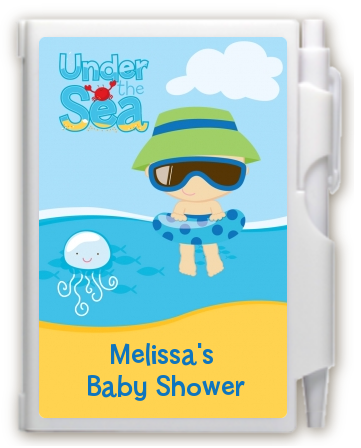 Beach Baby Boy - Baby Shower Personalized Notebook Favor