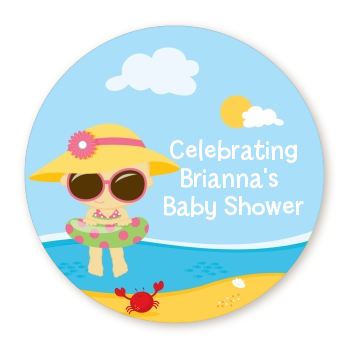  Beach Baby Girl - Personalized Baby Shower Table Confetti 