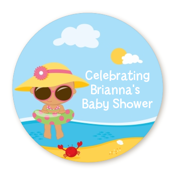  Beach Baby Hispanic Girl - Personalized Baby Shower Table Confetti 
