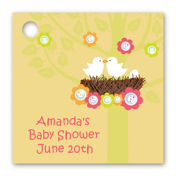 Bird's Nest - Personalized Baby Shower Card Stock Favor Tags