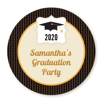  Black & Gold - Personalized Graduation Party Table Confetti 