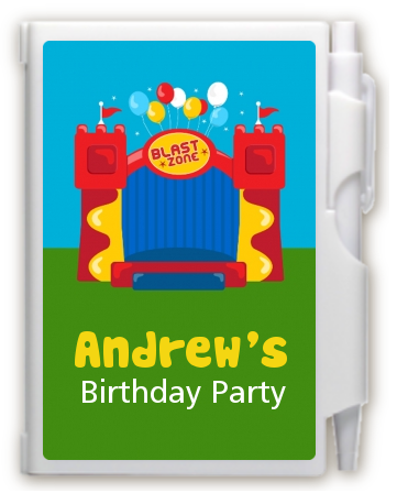 Bounce House - Birthday Party Personalized Notebook Favor