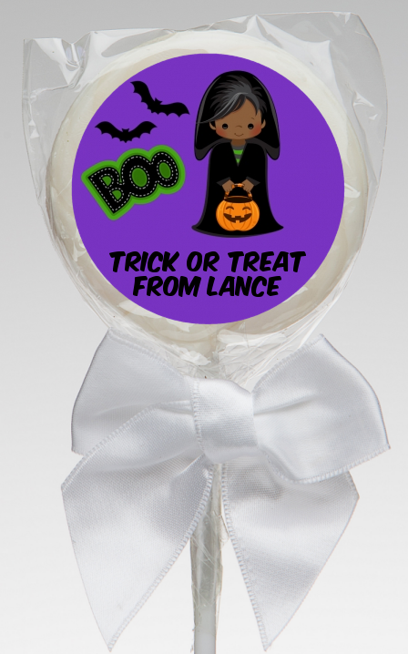  Boy Cape Costume - Personalized Halloween Lollipop Favors Option 1