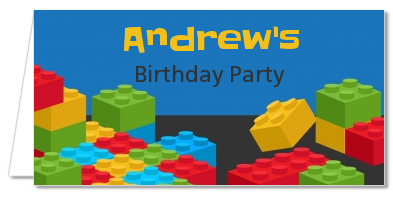 Building Blocks - Personalized Birthday Party Place Cards